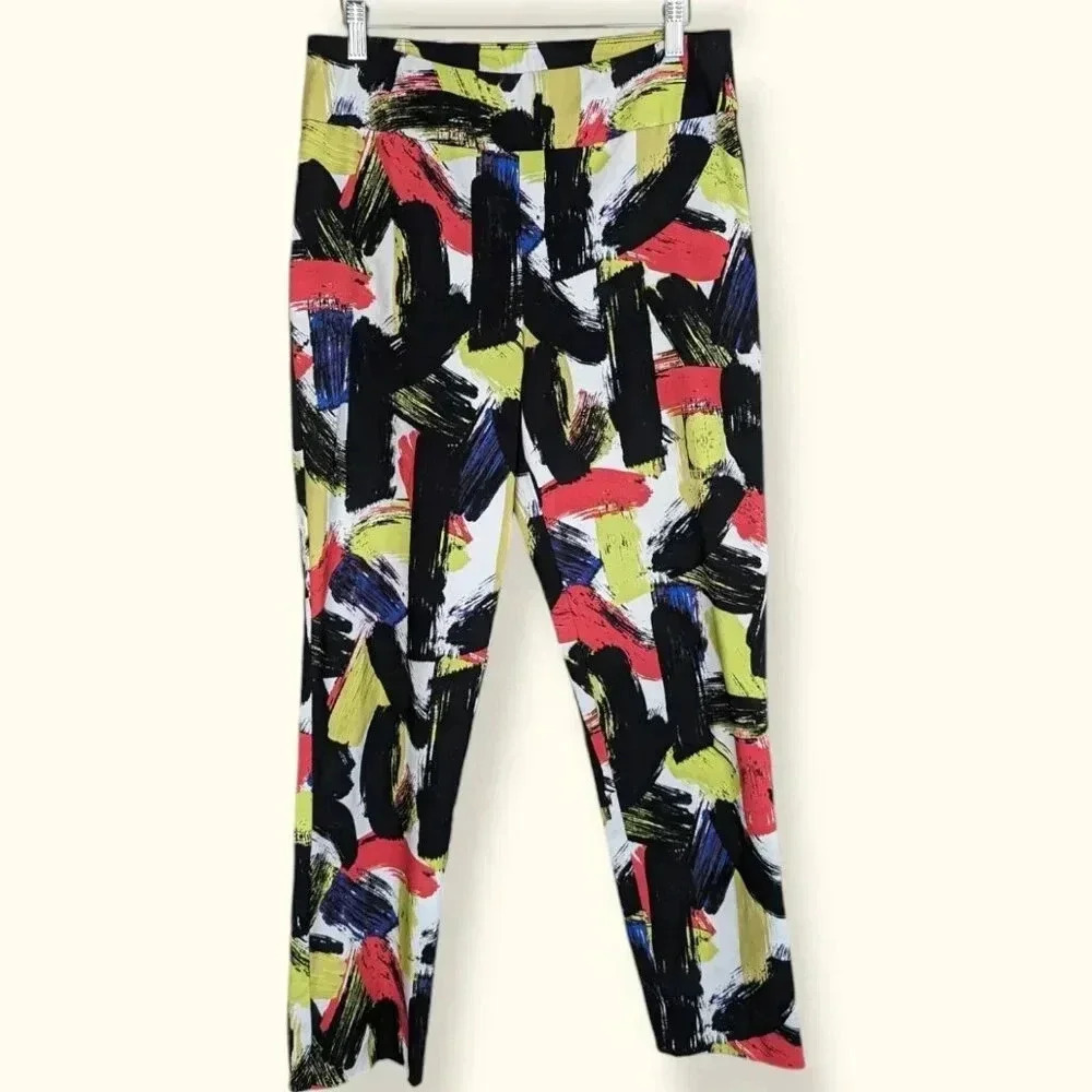 🍁Joseph Ribkoff Abstract Brushstroke Pants